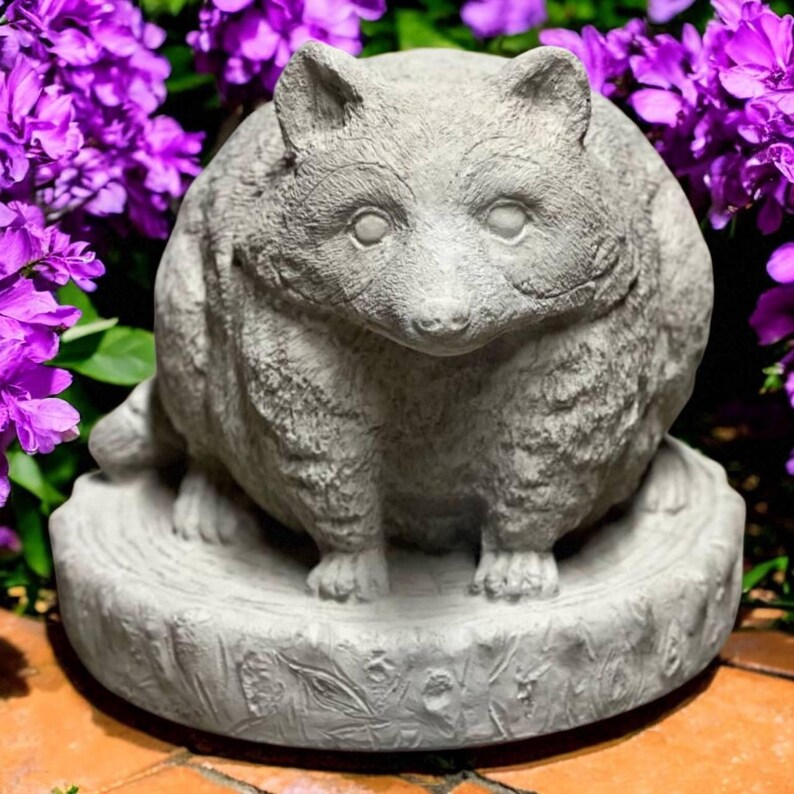 ABConcrete Raccoon Forest Statue