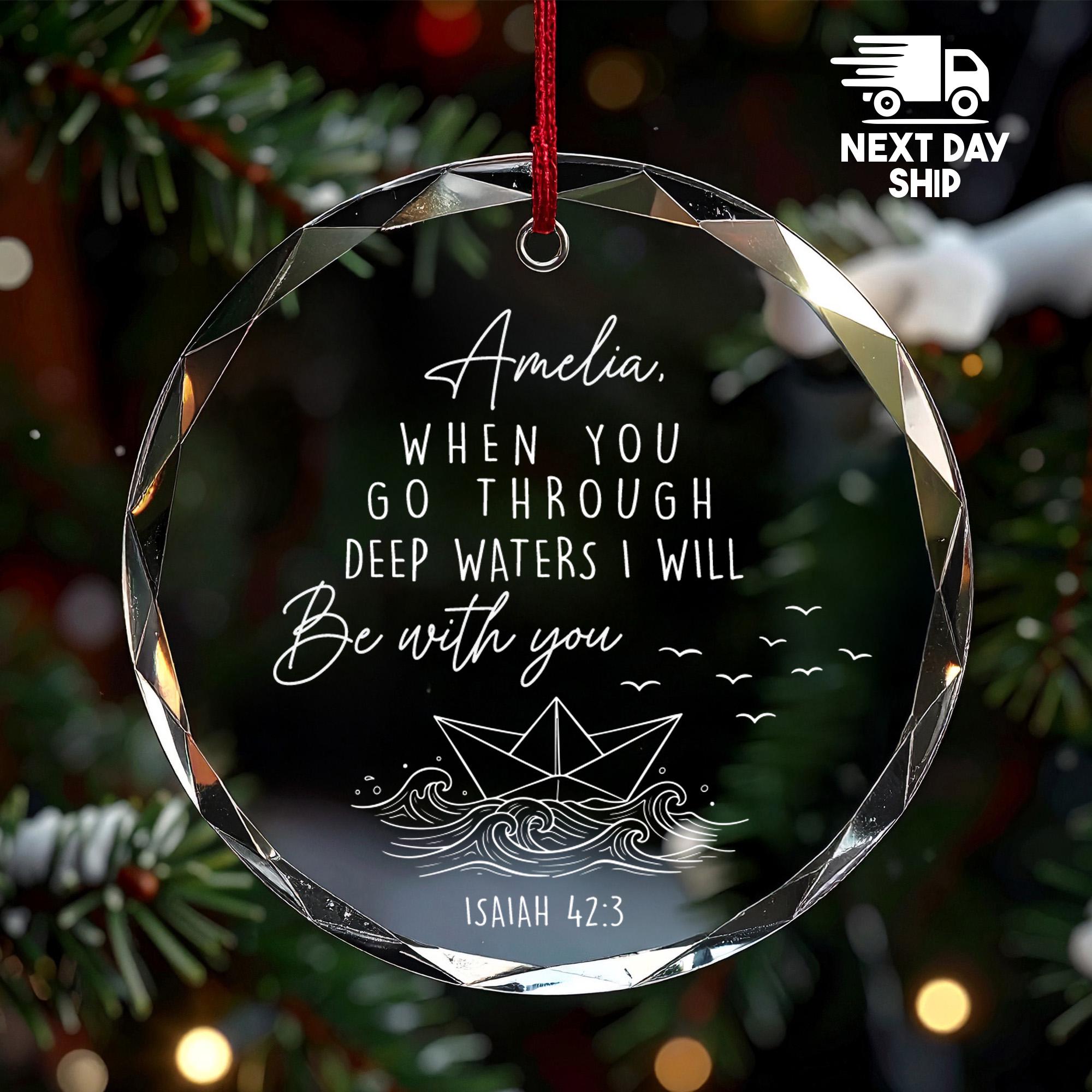 Personalized Bible Verse Christmas Ornament, Custom Name Christian ...