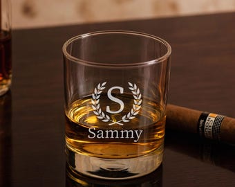 Custom Engraved Whiskey Glasses, Personalized Bourbon Glasses, Groomsman Glasses, Groomsmen Proposal, Whiskey Lover Gifts, Gift for Him