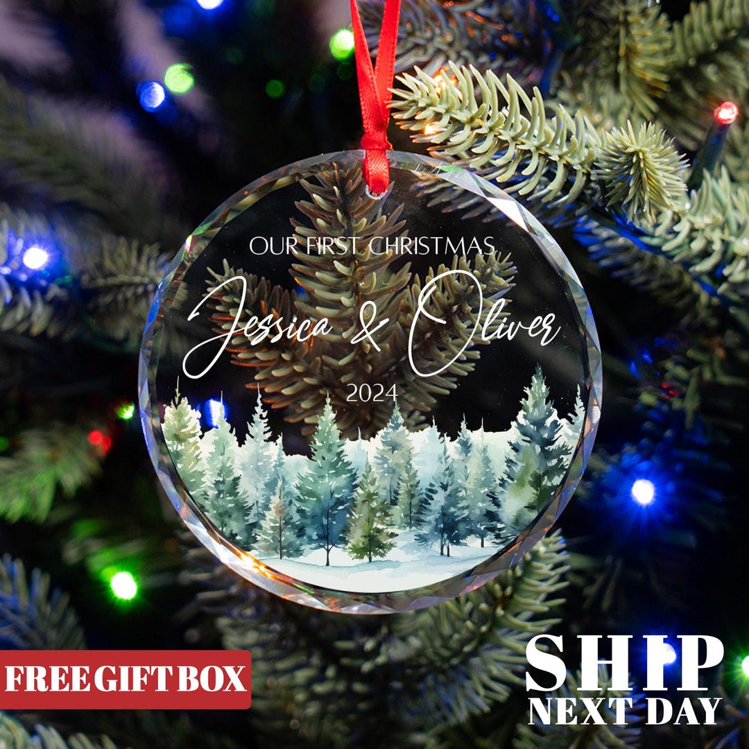 Personalized Couples Christmas Ornament, Couple Names Christmas ...