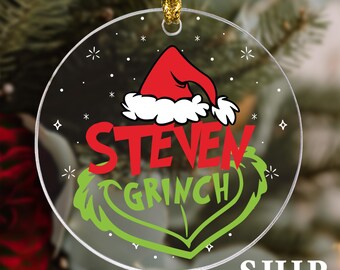 Custom Name Christmas Ornament, Funny Christmas Ornament, Christmas Gifts, Tree Decoration, Personalized Gift, Acrylic Tree Hanging Decor