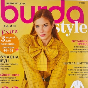 Burda Magazine Ukrainian lang. Burda Style 09/2023, Burda Style September 2023, Sewing patterns. Fashion magazine.