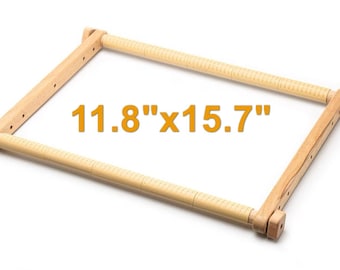 Embroidery Scroll Frame, Beech Wood: Adjustable Tapestry Quilting Frame