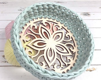Base plywood , bottoms for crochet baskets . Round 6 IN. Wooden base for basket. Round basket base. plywood basket bottom.