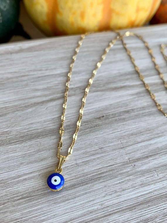 Evil Eye Necklace - Protection Jewelry - Gold Necklace - Gold Anklet - Charm Bracelet -  Spiritual Jewelry