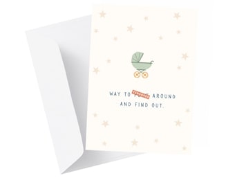 Funny Censored Baby Shower Card, New Parent Humor