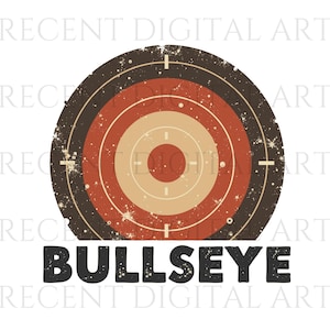 Bullseye Target SVG PNG | Shooting Range Clipart | Precision Archery Hunting Design | Bullseye Png | Digital Download for Sublimation