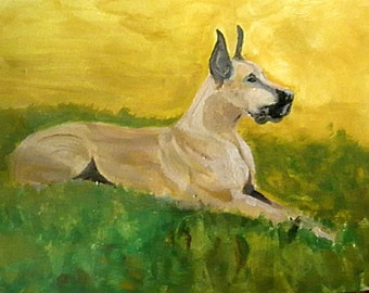 Great Dane, Dog Painting, Gentle Giant