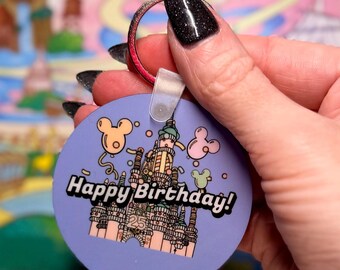 Disney Celebration Button Keychains Customizable