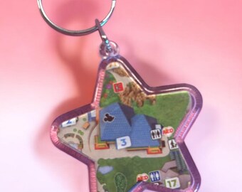 Disney Parks Map Mini Keychain
