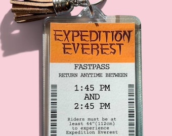 Animal Kingdom Fastpass Inspired Keychain