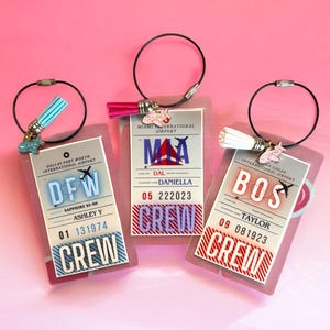 Flight Crew Customizable Luggage Bag Tag