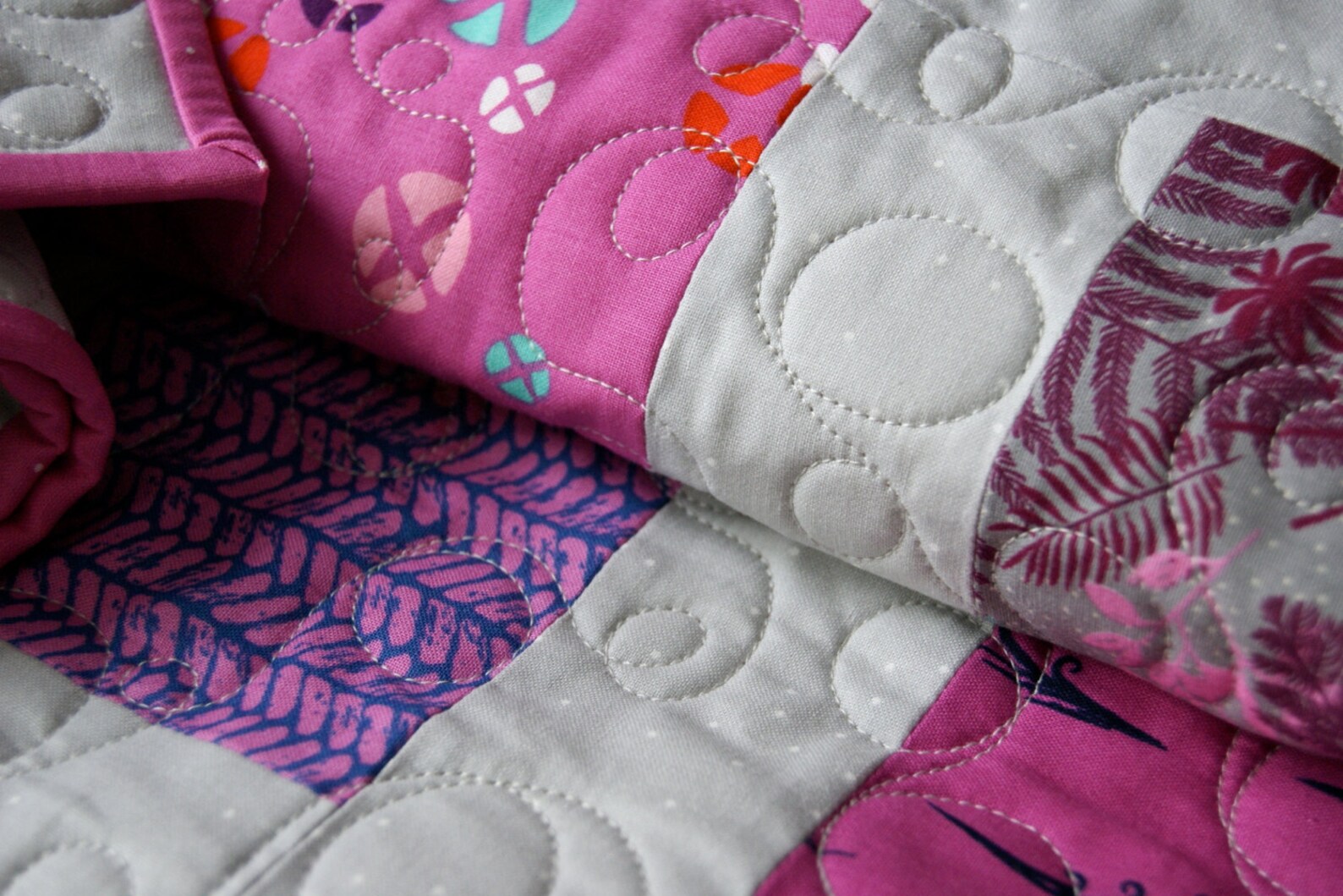 Quilt Baby Toddler Nursery Bedding Cotton Steel Pink Fuchsia Etsy