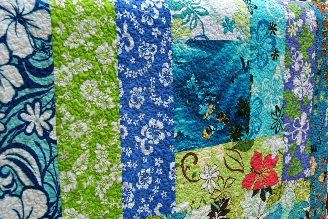 Blue Hawaii HANDMADE Toddler Baby Quilt Etsy
