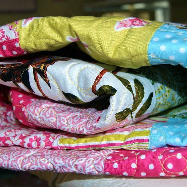 French Flair HANDMADE  Baby Toddler Quilt