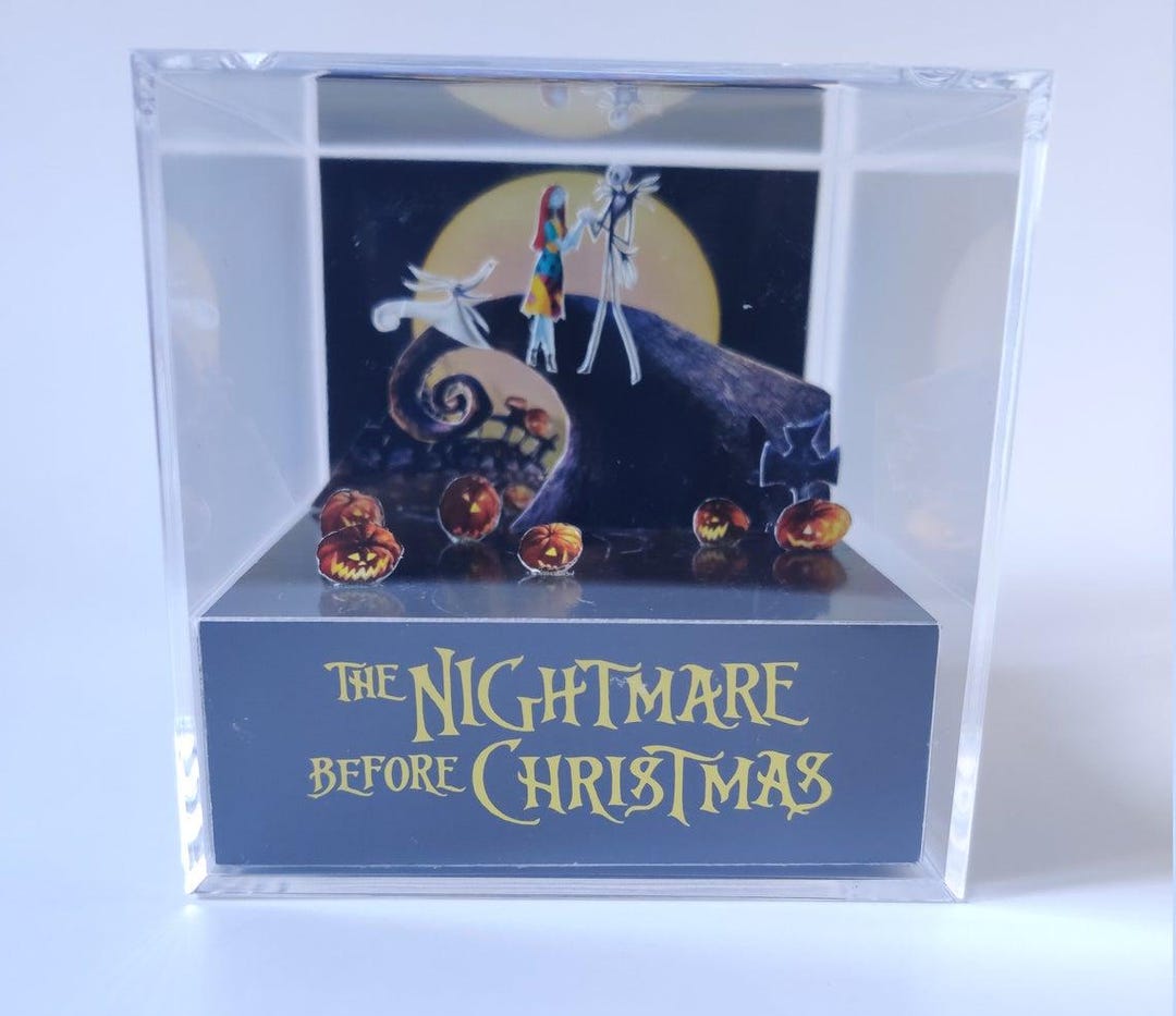 The Nightmare Before Christmas 3D Cube Diorama - Etsy