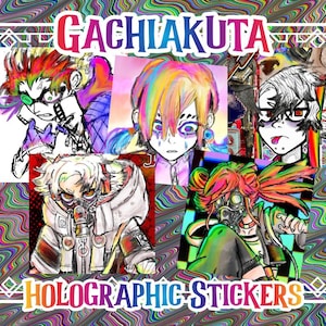 Stickers artisanaux holographiques Gachiakuta