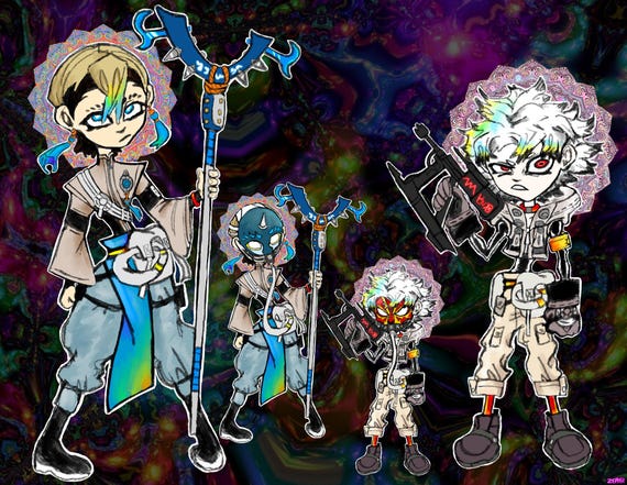Gachiakuta Keychains Double Sided 3 Inch | Full Face Masks Rudo