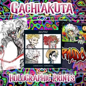Gachiakuta Holographic Prints Hand-made