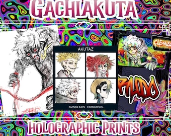 Gachiakuta Holographic Prints Hand-made