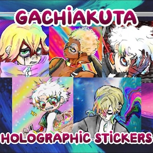 Gachiakuta Handmade Holographic Stickers Rudo Zanka Anime