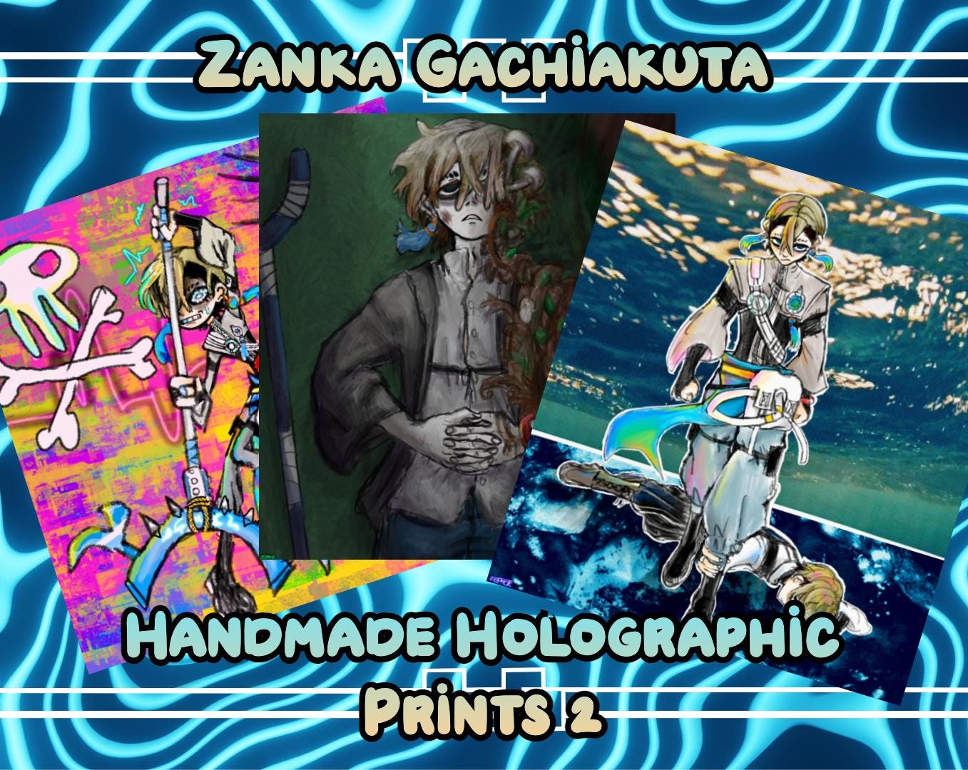 ガチアクタ・ザンカ ハンドメイドホログラフィックプリント2 - Etsy 日本