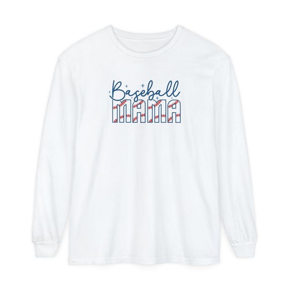 Baseball Mama T-shirt à manches longues couleurs confort pour