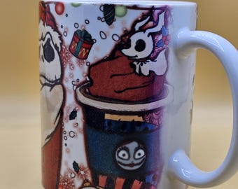 Op Jack Skellington griezelige, op kerstbeker geïnspireerde beker