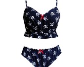 Skull Print Camisole and Knickers Lingerie Set - Halloween Pyjamas - Sizes XS-XXL