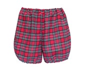 Red Tartan Bloomer Pyjama Shorts - Christmas Pyjamas - Sizes XS - XXL