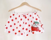 Cherry Pyjama Shorts, Polka Dot Boxer Shorts, Cherry Tattoo Shorts, Tattoo Style Pyjamas, Pin Up Girl, Made To Order in Sizes XS - XXL