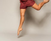 Retro Red Tartan Bloomer Pyjama Shorts - Made to Order in Sizes XS - XXL