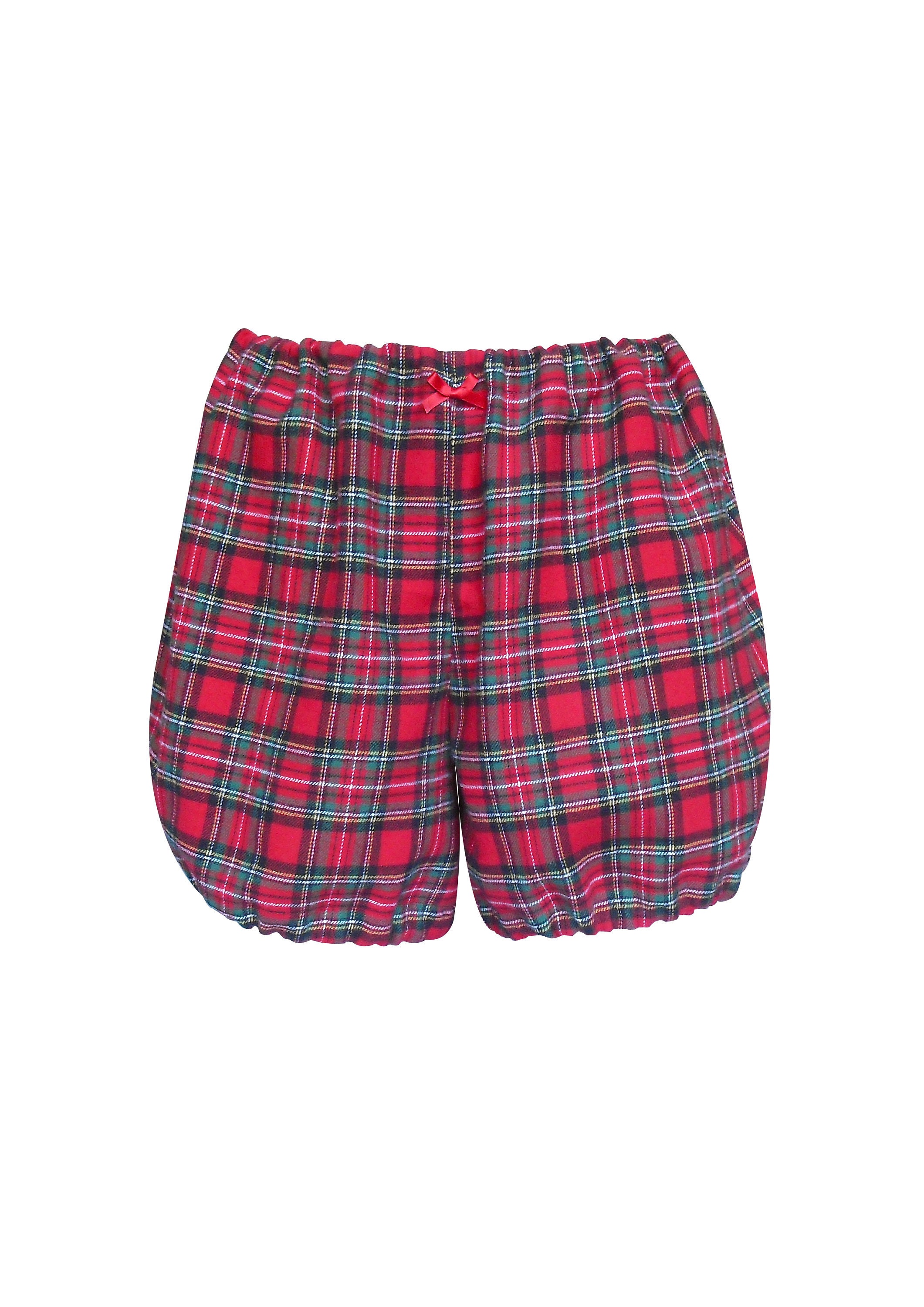 Red Tartan Bloomer Pyjama Shorts Christmas Pyjamas Sizes Etsy