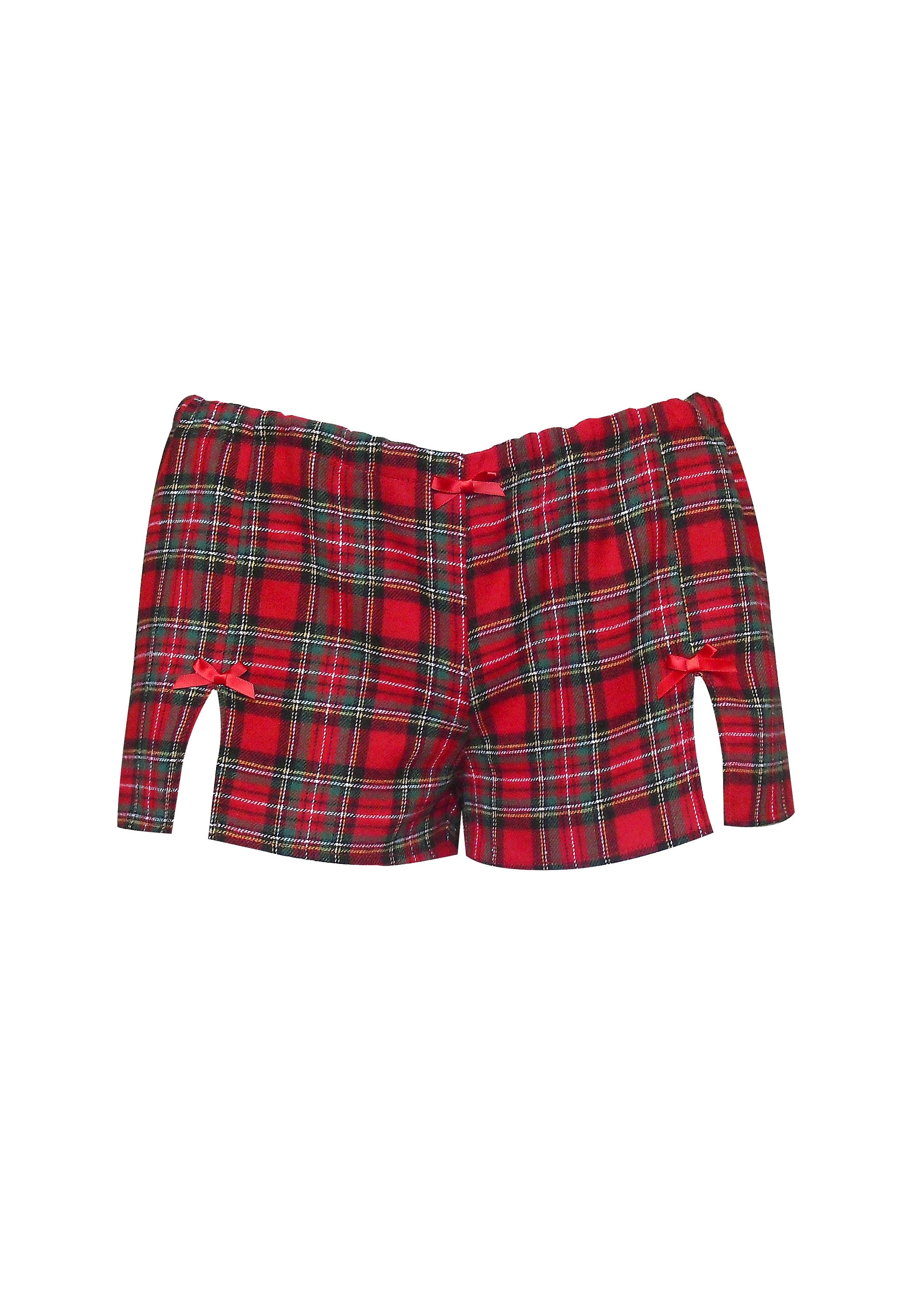 Festive Red Tartan Pyjama Shorts Ready 