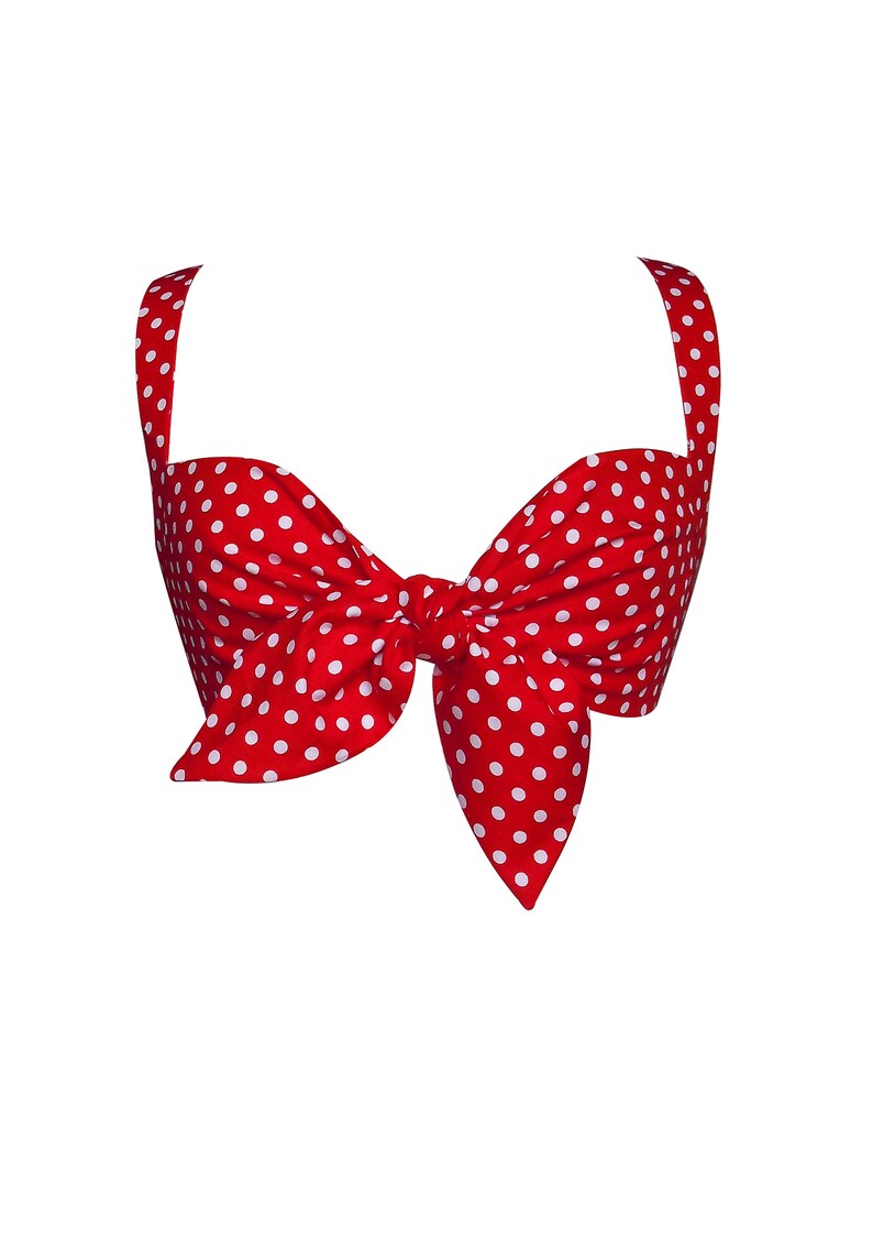 red and white spotty top