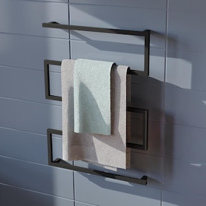 Metalen handdoekenrek badkamer muurbevestiging, handdoekopslag, boerderij stijlvolle handdoekhaken, moderne handdoekopberger, industriële badkamer, armaturen