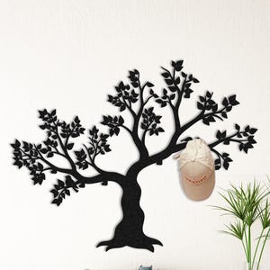 Tree Wall Hanger, Coat Rack Storage, Decorative Hooks, Birds on Branch, Entryway Organizer, Farmhouse Home Decoration, Hat & Bag Holder