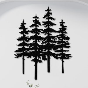 Pine Trees Metal Wall Decor, Nature Inspired Art, Evergreen Tree Art, Metal Wall Decor, Scenery Wall Art, Forest Wall Art, Cabin Decor