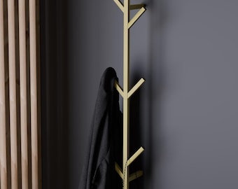 Coat Rack Wall Mount Boho Style, Entryway Organizer, Towel Rack, Modern Jacket Hanger, Hat Rack, Wall Hooks, Rustic Tree Hanger