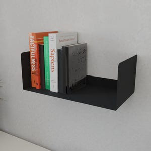 Metal Bookshelf Floating, Hidden Shelf Wall Mount, Bookshelf Decor Book Organizer, Small Shelf, Wall Bookshelf, Bookshelf Gifts