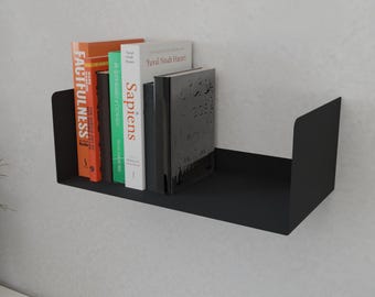 Metal Bookshelf Floating, Hidden Shelf Wall Mount, Bookshelf Decor Book Organizer, Small Shelf, Wall Bookshelf, Bookshelf Gifts