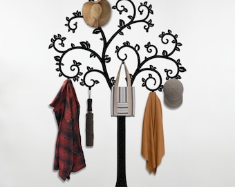 Coat Tree Wall Hooks, Large Tree Hanger, Entryway Organizer, Clothing Rack, Decorative Hooks, Hat Rack, Bag Holder, Tree Lover Gifts