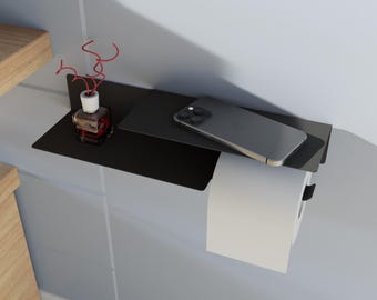 Metal Toilet Paper Holder, Bathroom Accessories, Shower Storage, Toilet Paper Shelf, Wall Organizer, Bathroom Interior Decor, Home Furniture