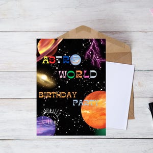 Faire-part invitation anniversaire Travis Scott