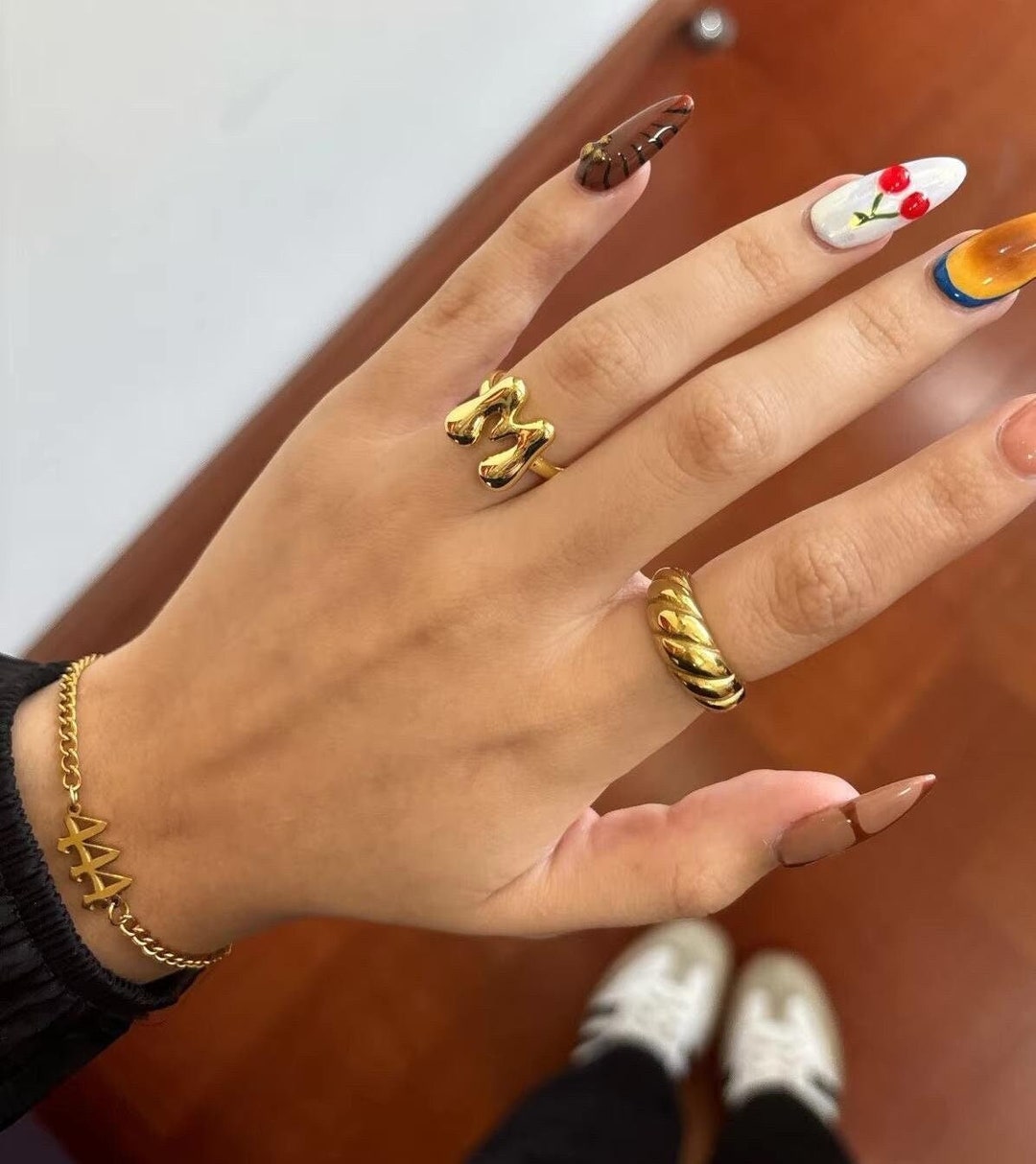 Personalized 3D Bubble Letter Ring, 3D Letter Ring, Bubble Initial ...