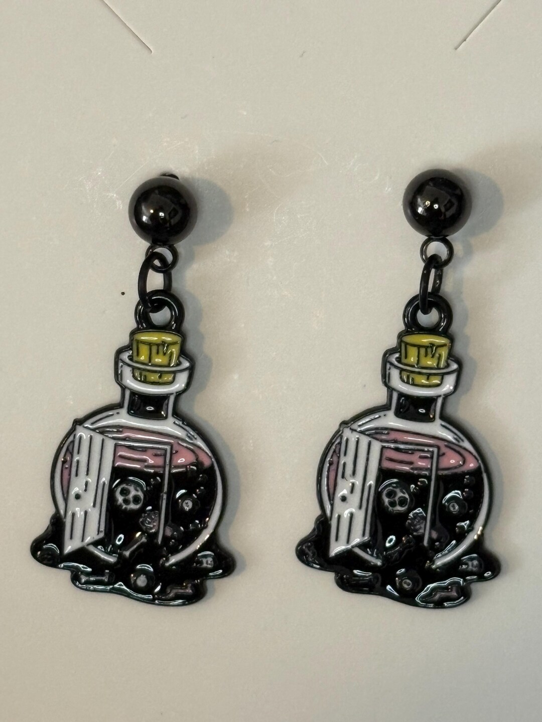 Pastel Goth Potion Bottle - Black Ball Studs - Etsy New Zealand