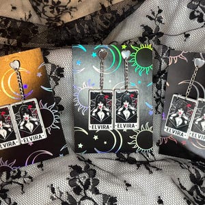 Elvira Earrings: Stainless Steel Chain & Heart Studs