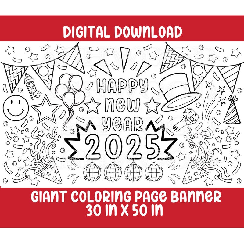 New Years 2025 Coloring Pages For Kids Legra Adriena