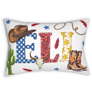 Western Boys Custom Name Pillow, Baby shower gift, newborn gift, nursery decor, Boys Room Decor, Personalized Pillow Gift, Kid Cowboy Pillow