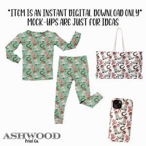 Puede incluir: Un dise&ntilde;o de descarga digital con un patr&oacute;n verde y blanco con botas de vaquero rojas y blancas, cactus y herraduras. El dise&ntilde;o se muestra en una funda de tel&eacute;fono, una bolsa de mano y una pijama.